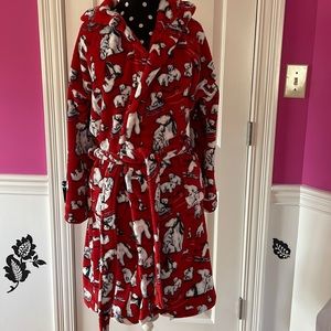 Vera Bradley Red Polar Bear Bathrobe Size S/M